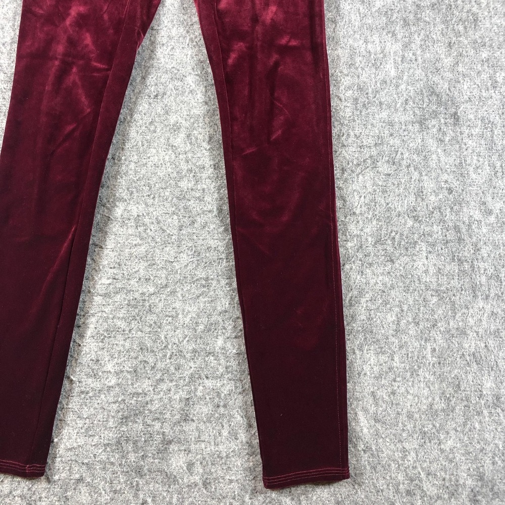 SPANX Velvet Leggings Womens M Red High‎ Rise Slimming Stretch Ankle Pull On - Picture 5 of 16